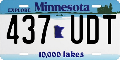 MN license plate 437UDT