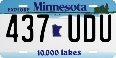 MN license plate 437UDU