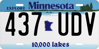 MN license plate 437UDV