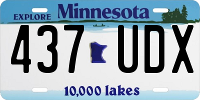 MN license plate 437UDX