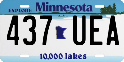 MN license plate 437UEA