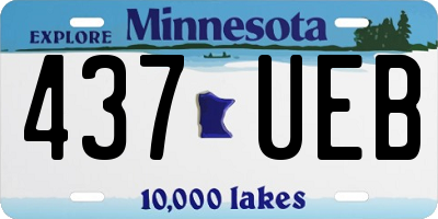 MN license plate 437UEB