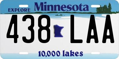 MN license plate 438LAA