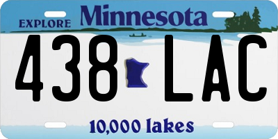 MN license plate 438LAC