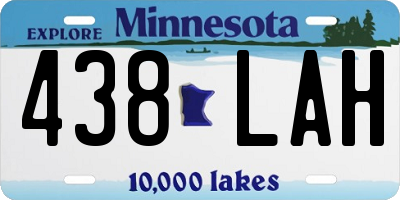 MN license plate 438LAH