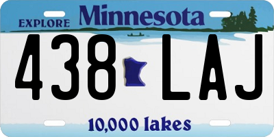 MN license plate 438LAJ