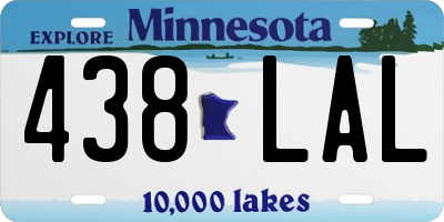 MN license plate 438LAL