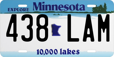 MN license plate 438LAM