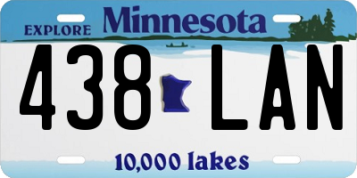 MN license plate 438LAN