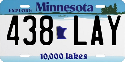 MN license plate 438LAY