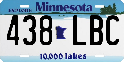 MN license plate 438LBC