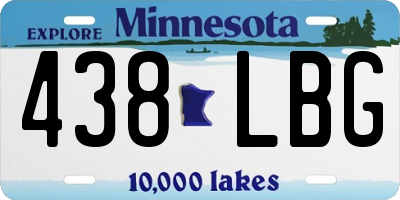 MN license plate 438LBG