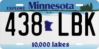 MN license plate 438LBK