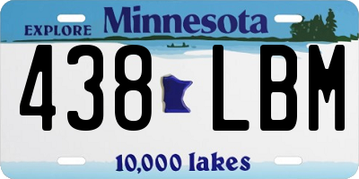 MN license plate 438LBM