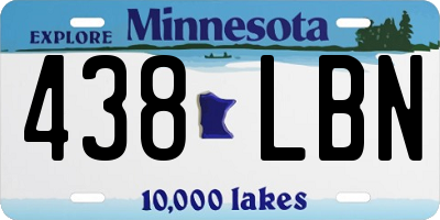 MN license plate 438LBN