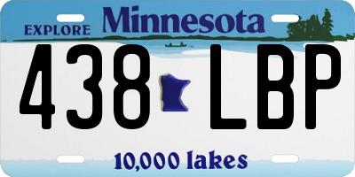 MN license plate 438LBP