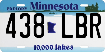 MN license plate 438LBR