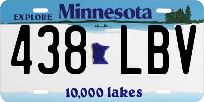 MN license plate 438LBV