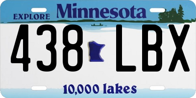 MN license plate 438LBX