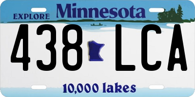 MN license plate 438LCA