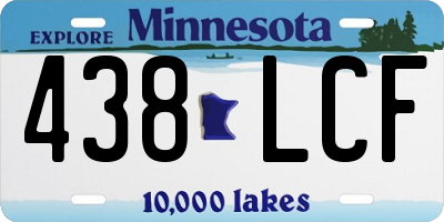 MN license plate 438LCF