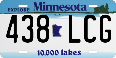 MN license plate 438LCG