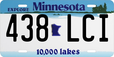 MN license plate 438LCI