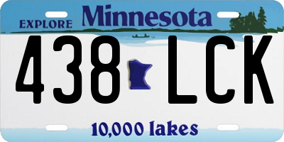 MN license plate 438LCK