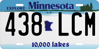 MN license plate 438LCM