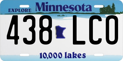 MN license plate 438LCO
