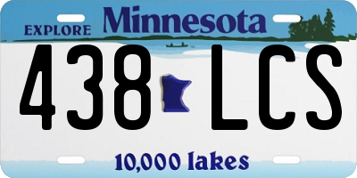 MN license plate 438LCS