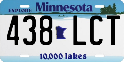 MN license plate 438LCT
