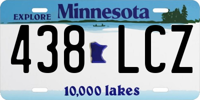 MN license plate 438LCZ