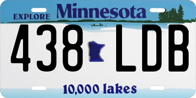 MN license plate 438LDB