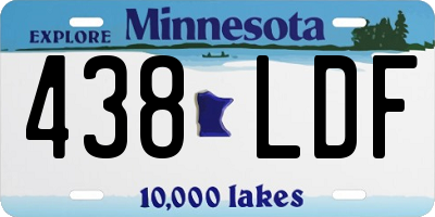 MN license plate 438LDF