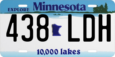 MN license plate 438LDH