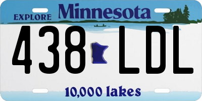 MN license plate 438LDL