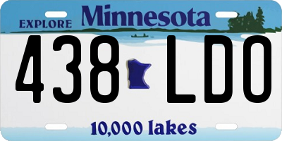 MN license plate 438LDO
