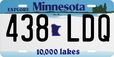 MN license plate 438LDQ