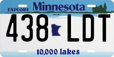 MN license plate 438LDT