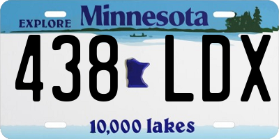 MN license plate 438LDX