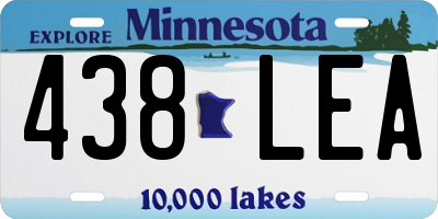 MN license plate 438LEA