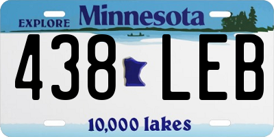 MN license plate 438LEB