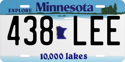 MN license plate 438LEE