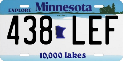 MN license plate 438LEF