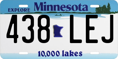MN license plate 438LEJ