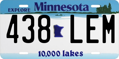 MN license plate 438LEM
