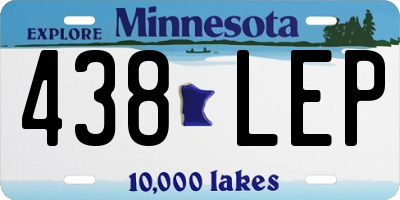MN license plate 438LEP