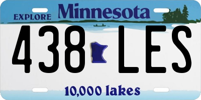 MN license plate 438LES