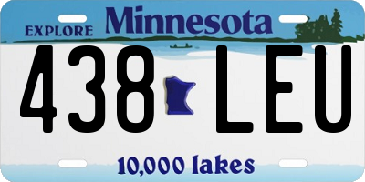 MN license plate 438LEU